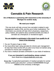 Cannabis & Pain Research ***11:15:17